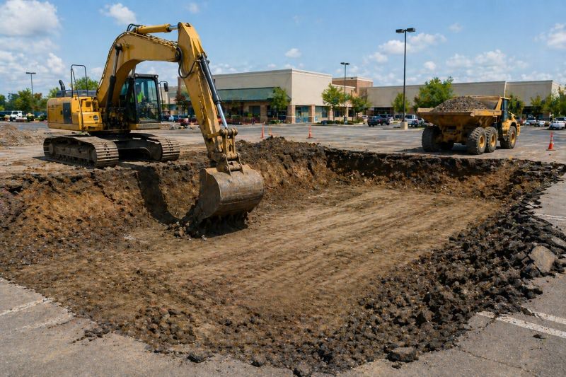 Parking Lot Excavation in Alpharetta, GA
