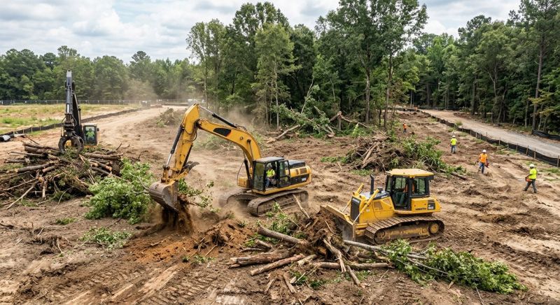 Parking Lot Land Clearing in Katy, TX
